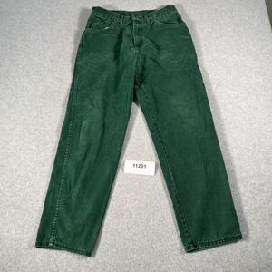 Vintage H.I.S Jeans Men 33x30 Green Denim Medium Wash Cotton Straight Leg Casual